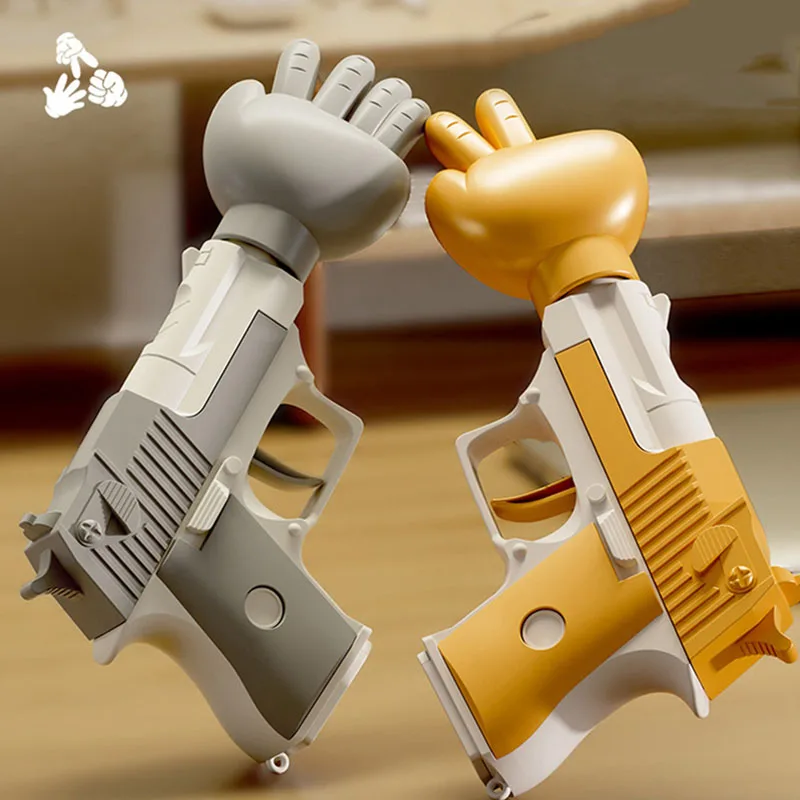 Scissor Stone Cloth Gun Stress Relief Fair Guessing Fist Gun Toys Parent-Child Interaction Children Party Game Props 2