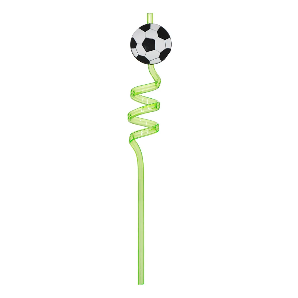 Futebol Copos Palhas com Tampa, Futebol Forma Copos, Favores Festa de Aniversário, Decoração Suprimentos para Crianças Meninos, 10Pcs