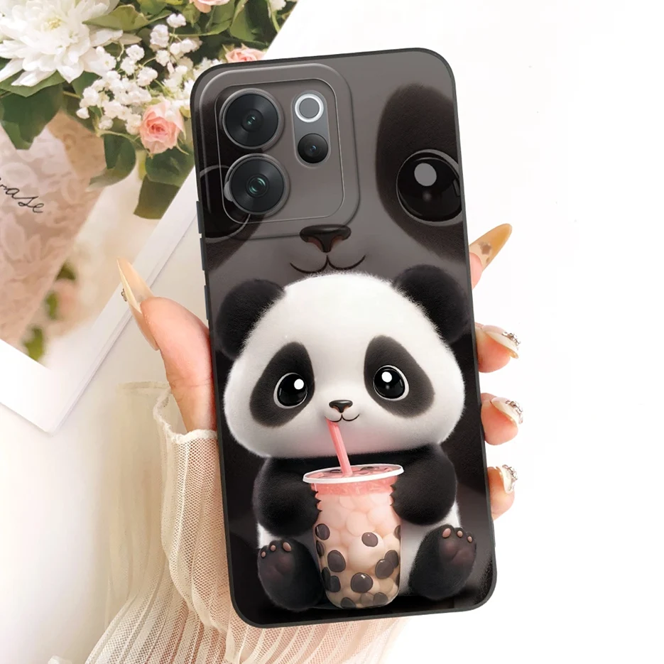 Cute Dog and Panda Cartoon Soft TPU Phone Case - Enhanced Protection and Style