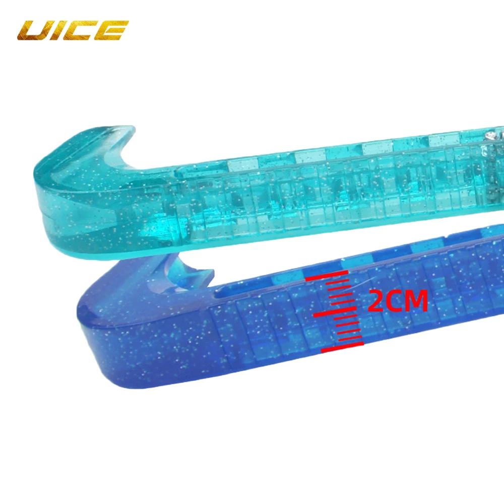 2pcs Ice Hockey Skate Blade Guard Cover Universal Hockey Soft Plastic Adjustable Protective Portable Spring Accessories