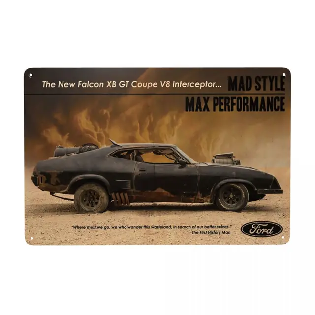 Mad Max Interceptor Metal Sign Sci Fi Horror Tv Movie Tin Decorative Signs Plaque Pub Cafe Yard Man Cave Bar Wall Art Decor Aliexpress