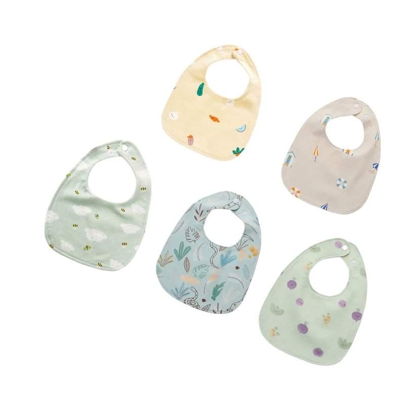 

Set of 5pcs Waterproof Nursing Scarf Newborns Burping Cloth Feeding Bib Baby Essential for Girls Boy 0-36 Month New Dropship