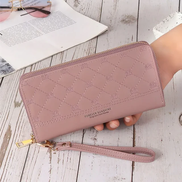 Womens Long Clutch Wallet Leather Fold Purse Checkbook Card Holder Phone  Handbag | eBay