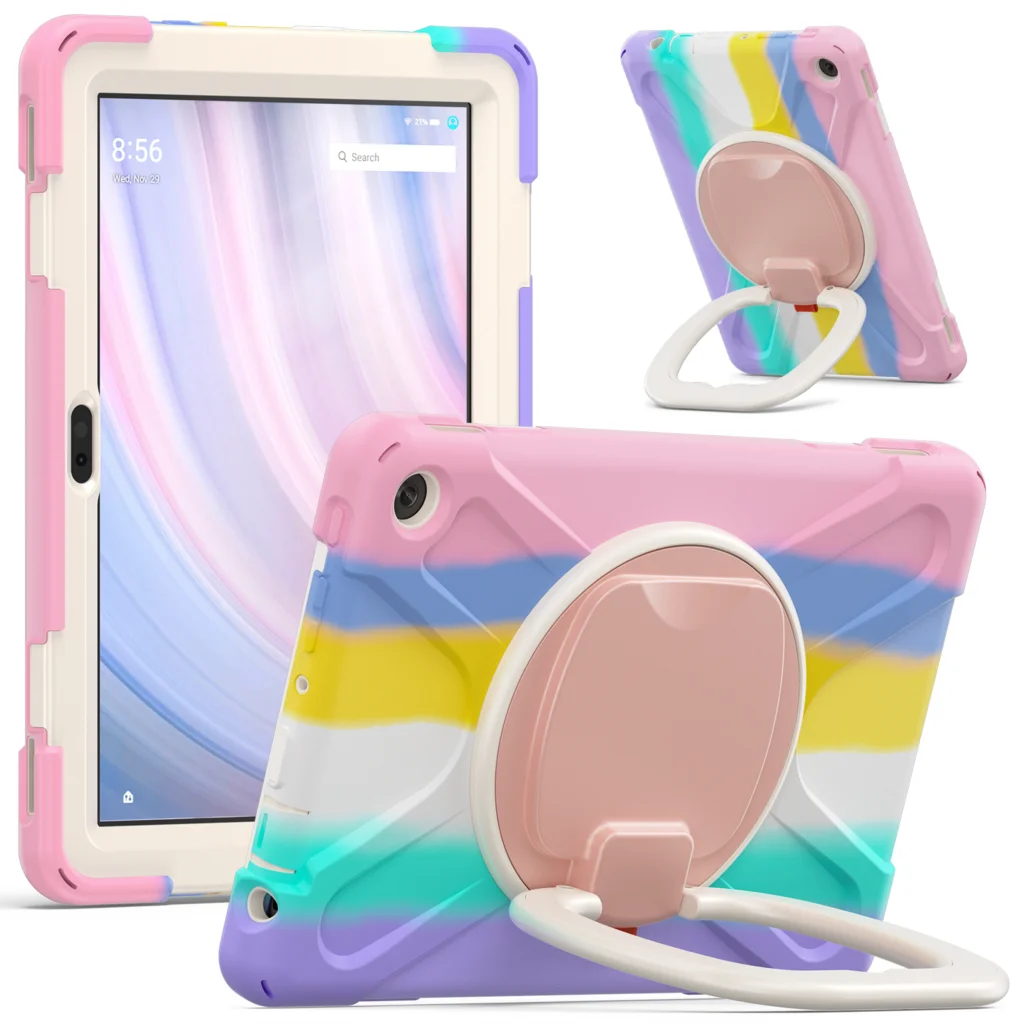 360° Rotating Multi-Layer Protective Case with Shoulder Strap and Handle Grip