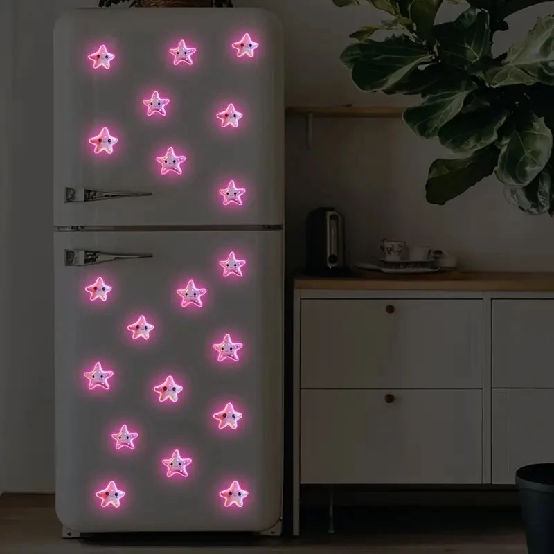 Self-Adhesive Lotus Glow-in-the-Dark Toilet Sticker Bathroom Toilet Lid Decoration Ambiance Decorative Sticker Wall Decor Decal