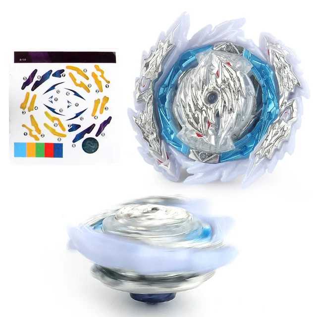 Bey Burst DB B-189 Guilty Longinus Metal Left Spinning Top with B-184 Full Custom Left Right Launcher Gyro Toy Set Xmas 5