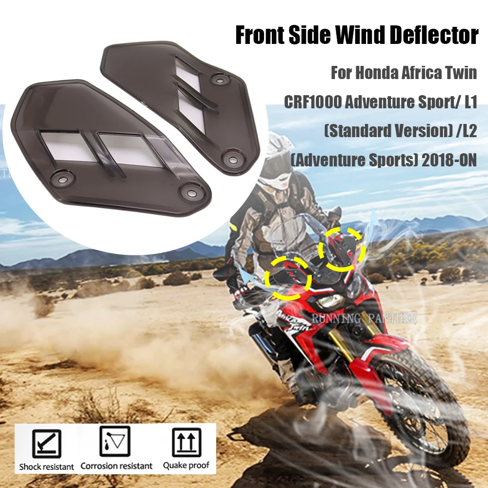 Visor Kit Motorcycle Windshield Upper Deflector For Honda Crf1000L Africa Twin Adventure Sports 2018 - Front Side Wind Deflector