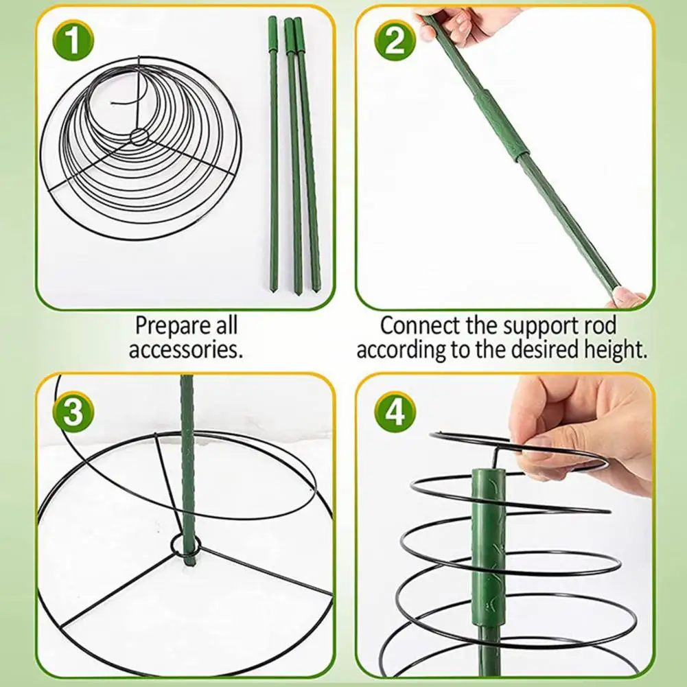 Plant Support Rack Green Bean Trellis Tower For Climbing Vines