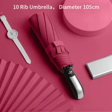 Dropship Xiaomi Folding Umbrella For Men Automatic UV Parasol Strong Wind Resistance Waterproof Bumbershoot For Raining Snowing 