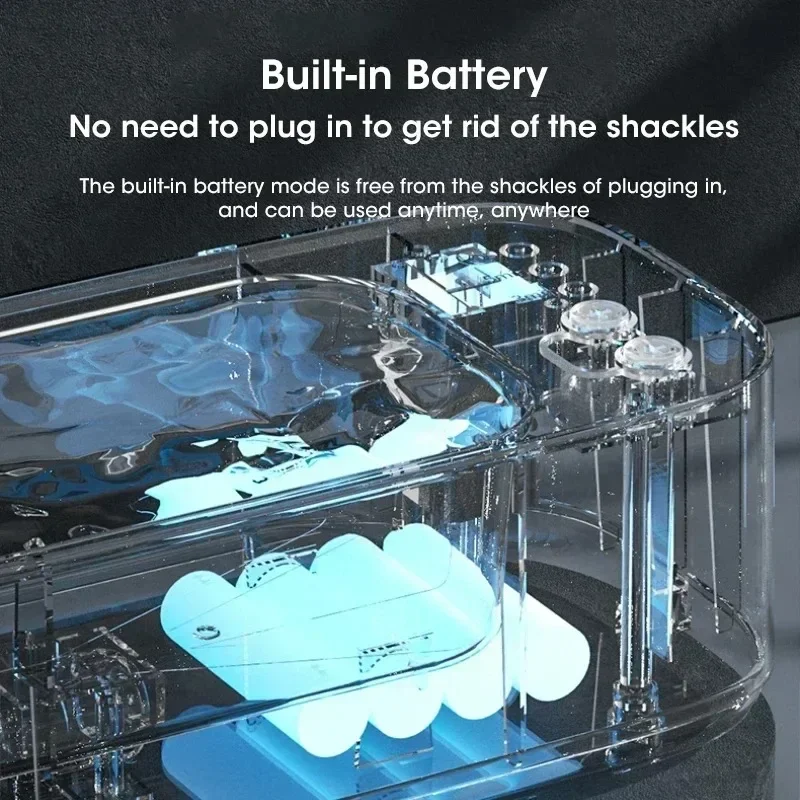 Portable Ultrasonic Cleaner Rechargeable 40KHz Deep Clean for Jewelry Eyeglasses Razors Braces Comb Makeup Brush etc