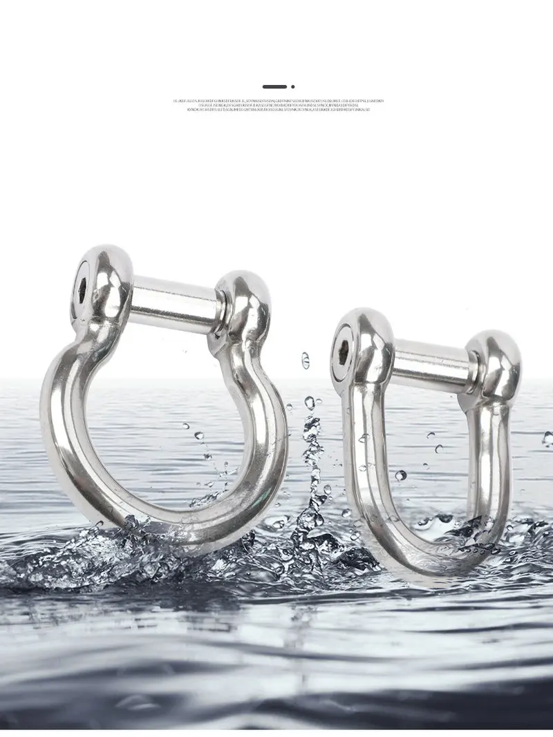 HQ CT01 Stainless Steel 304 High Tensile M5-M20 HEX Socket Countersunk Pin Dee or Bow Type Anchor Shackle