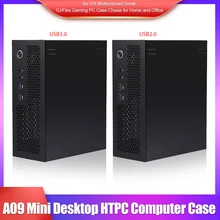 

A09 Mini ITX Desktop HTPC Computer Case for ITX Motherboard Small 1U/Flex Gaming PC Case Chasis for Home and Office USB3.0