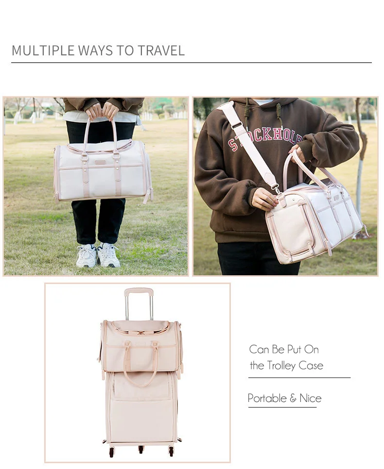 Title 5, Luxury Pet Carrier Bag For Small Dogs Nude Pink...