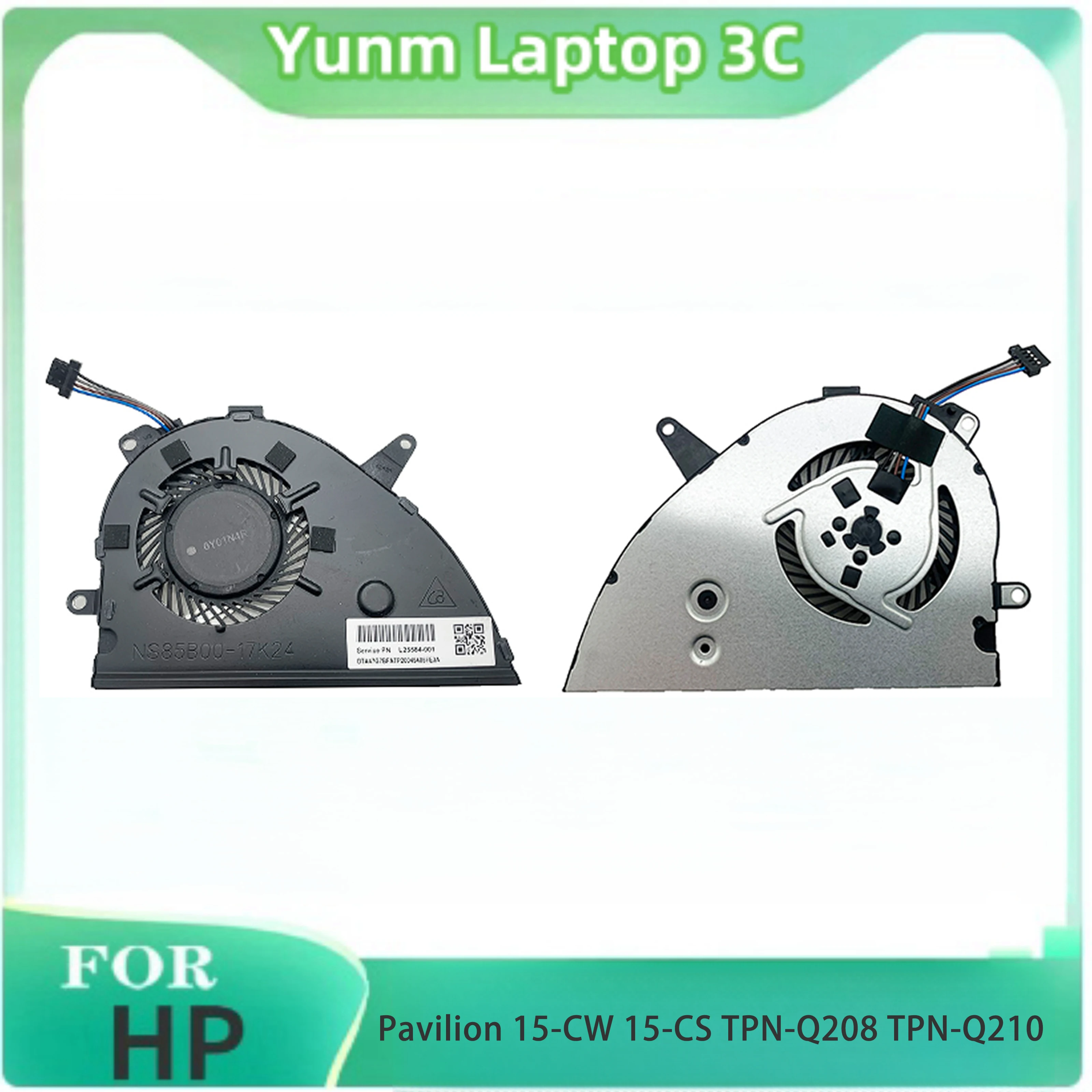 For HP Pavilion 15-CS 15-CW TPN-Q208 TPN-Q210 Laptop CPU Cooling Fan P/N:L25584-001 cooling fan