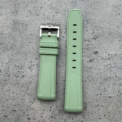 Multicolored Premium Silicone Watch Strap - 20mm High-Quality Rubber Band - 20mm (Green)