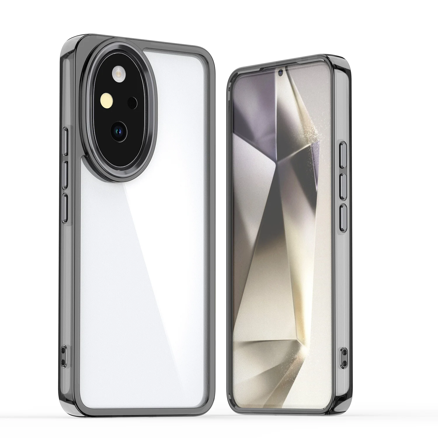 Plating Transparent Shockproof HD Clear Hard Phone Case
