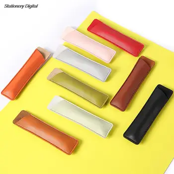 Kawaii PU Leather Pencil Protective Case School Pen Storage Bag Cute Pen Case Pen Sleeve Small Sign Pen Cover Leather Case Gifts
