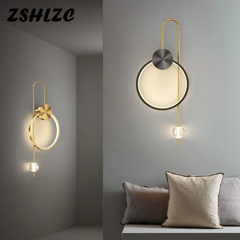 

Led Wall Light Indoor Deco All Copper Wall Lamp For Living Room Sofa Background Wall Lights Bedroom Bedside Wall Sconce Fixtures