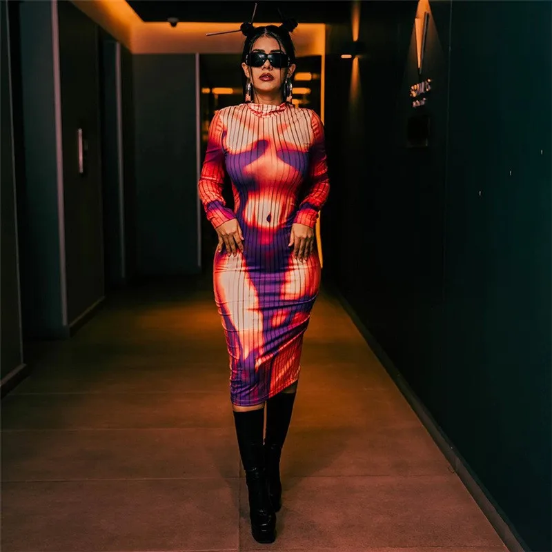 

Женское платье-накидка для купания, выходы для купания, бикини, тренд 2023, новинка, пикантный облегающий пляжный купальник из спандекса с длинным рукавом и принтом