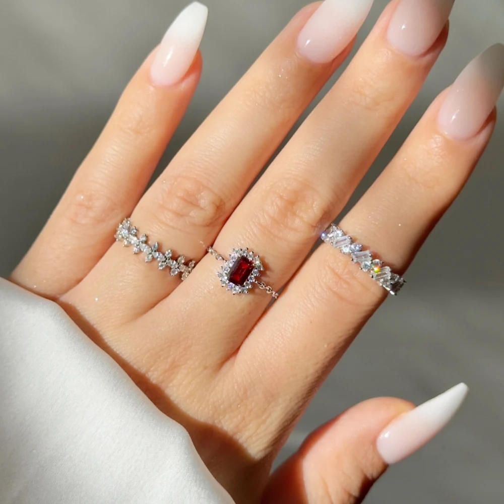Exquisite Luxury Square Zircon Adjustable Gold-Plated Ring