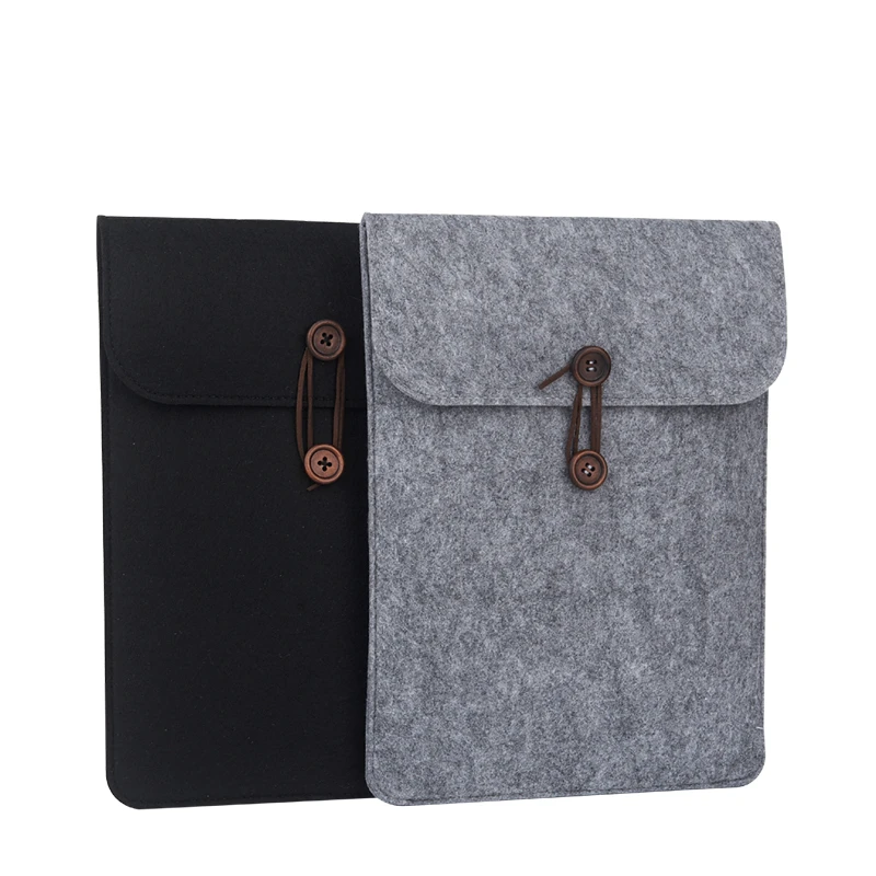 

Wooden Button Sleeve Bag Case For iPad Mini 6 2021 8.3 inch 5 4 7.9 inch Cover Wool Felt Fabric Tablet Case