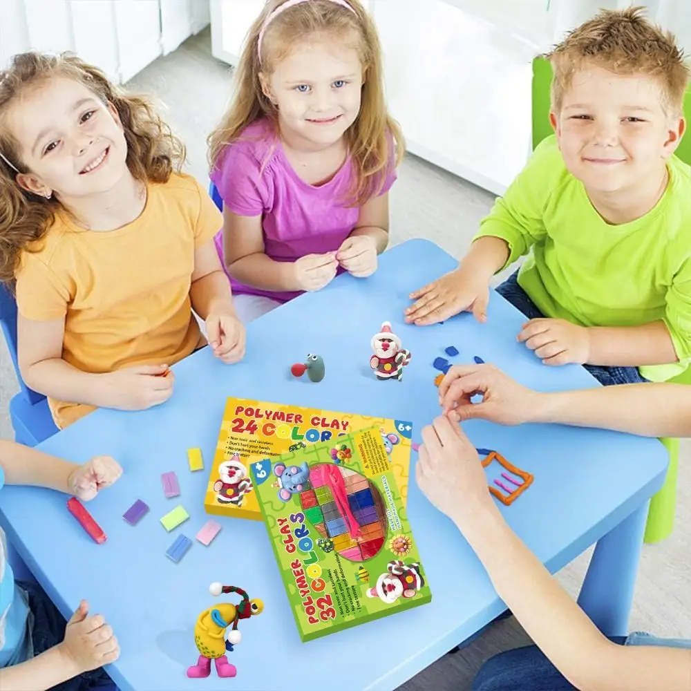 DIY Earring Jewelry Polymer Clay Toy With Tools Kit Non-Toxic Clay Blocks Toy Stone Plastic Handmade Clay Starter Kit Kids Toy