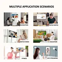 Moniteur tactile interactif intelligent sur pied de 21.5 pouces, Interface USB, écran LCD, miroirs de Fitness, TV intelligente Portable 6