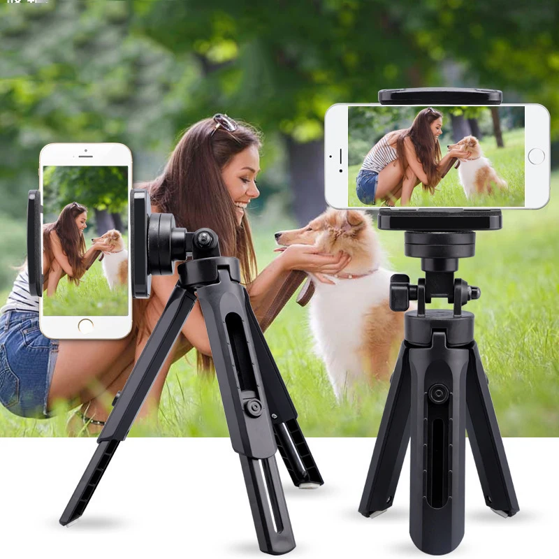 Mini Desktop Telescopic Tripod Mobile Phone Mount for Shooting camera mount camera tripod mount photography tripod phone tripod mount phone tripod flexible phone tripod extendable tripod metal mini tripod stand mini ball head tripod mount mini tripod metal tripod tripod screw mount adapter tripod foot pad