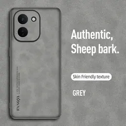 Vivo iQOO Z11 Shockproof Matte Leather Back Cover - Skin Feel Finish for Vivo iQOO Z11 (GRAY)