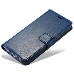 Magnetic Leather Wallet Flip Phone Case with Bracket Design - Xiaomi Mi Max 2 (Blue)