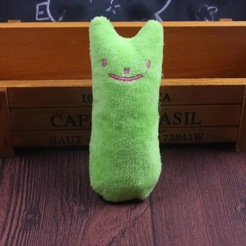 Teeth Grinding Cat Toy Funny Plush Thumb Pillow Catnip Toys Interactive Plush Toys Chewing Sound Toy Bite Resistant Pet Supplies