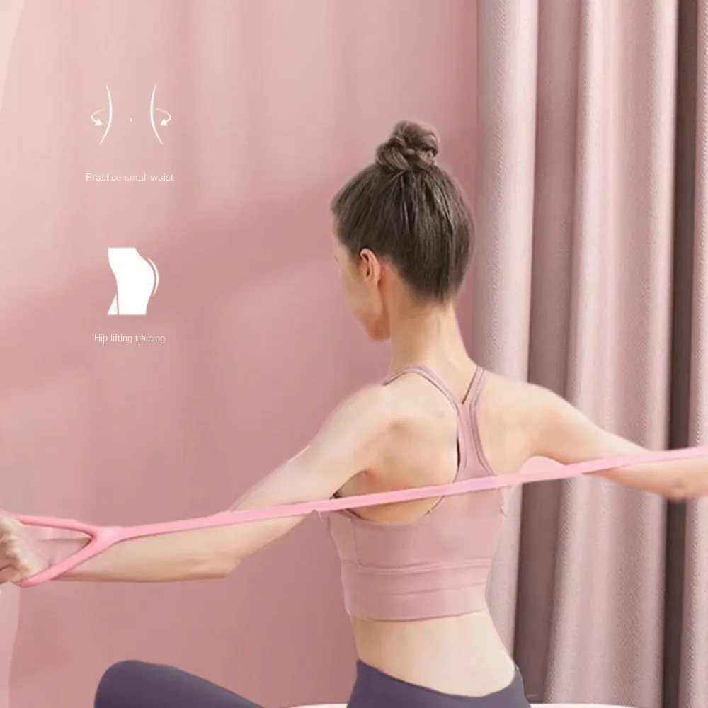 8-Figure Stretcher Yoga Pilates elastic Band Elastic Rope Arm Back Shoulder Exercise Yoga Stretching Fitness Band Chest Expansion