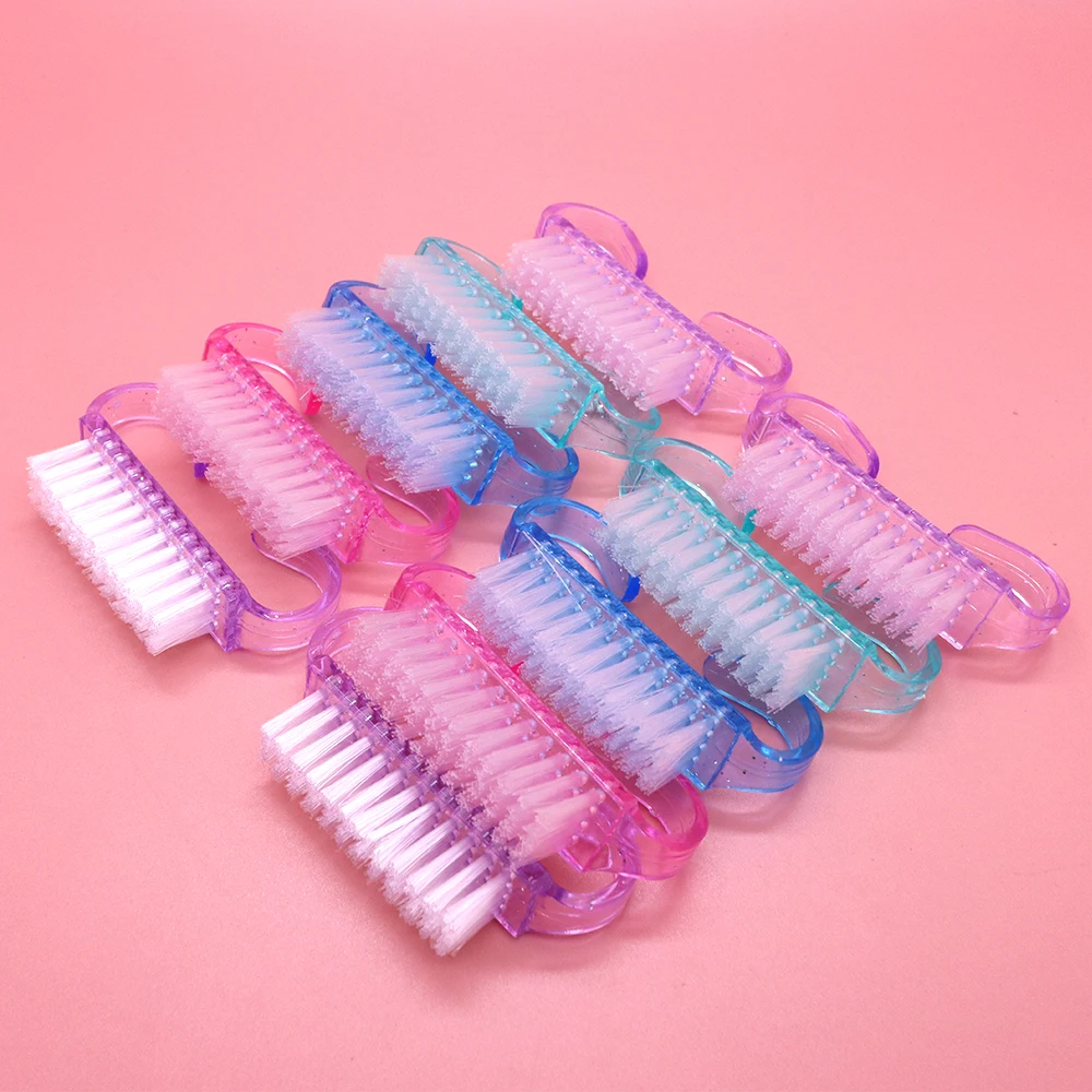50Pcs/Lot Cleaning Nail Brushes Tools Colorful Plastic Dust Cleaner Brushes Nail Art Manicure Pedicure Powder Soft Remover Brush