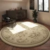 Round Retro Living Room Carpet Machine Washable Bedroom Carpets Art Petal Coffee Table Rug Soft Comfortable Cloakroom Rugs Tapis 2