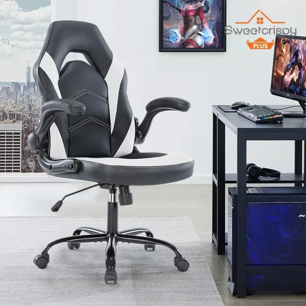 chaise-de-bureau-ergonomique-a-dossier-haut-en-cuir-pu-avec-accoudoir-rabattable