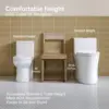One Piece Toilet 10" Rough-in Elongated Toilet with Comfortable Seat Height ADA Chair Height 17.3" Space Saver Design 5