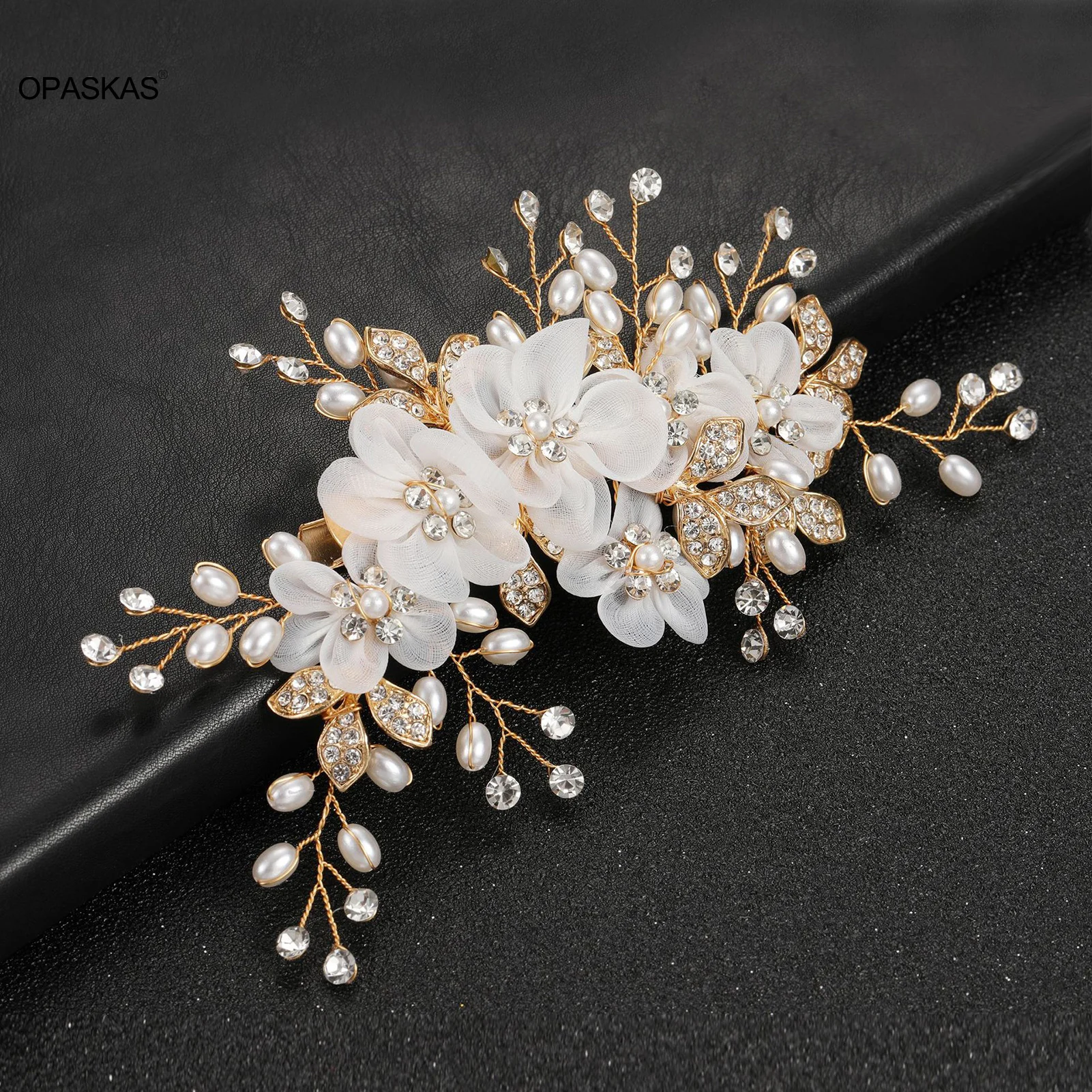 Wedding Hair Clips Rhinestone Bride Hair Jewelry Headdress Fashion Pearl Hairpin Lady Engagement Jewelyr Marriage Bijoux