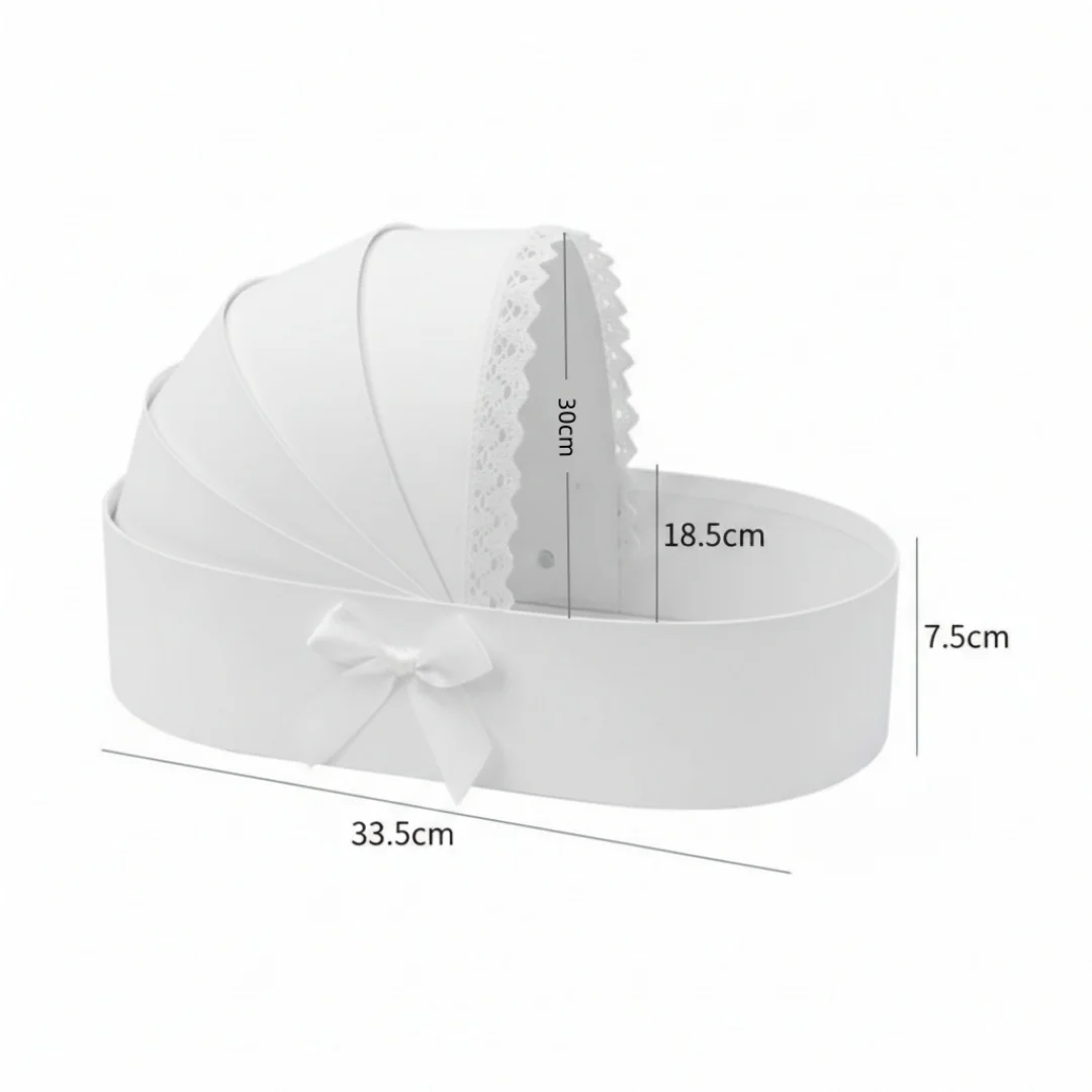 Geschenkbox in Wiegenform für Ostern & Babyparty, Hochzeit Geburtstagsfeier, Blumen-Süßigkeiten-Souvenir-Korb Verpackungsbox Tasche – Detail 12