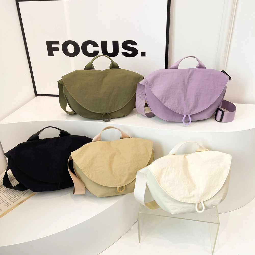 3L Curved Crossbody Magnetic Bag Fitness Sports Cycling Nylon Waterproof Waist Bag Outdoor Travel Handheld Dumpling