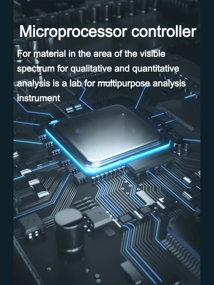 Description Picture 4 of item721 Visible Spectrophotometer UV Tester Spectral Broadband 4NM High Precision Light Meter Wavelength Range  330-1020NM 110-220 V
