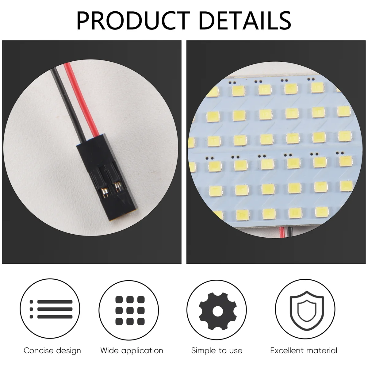 T27C 흰색 1210 SMD 48 LED 자동차 인테리어 돔 조명 패널 T10 BA9S 꽃줄 포함
