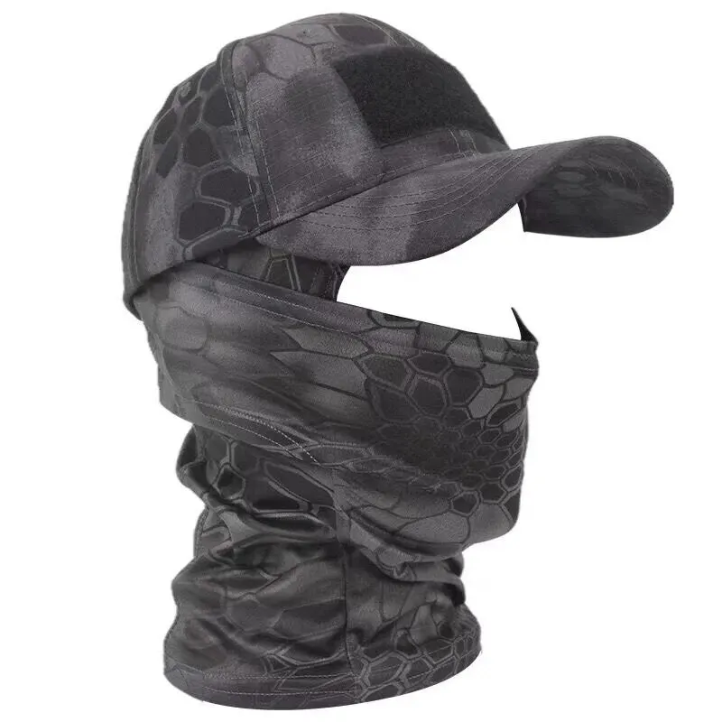 Military Hood Tactical Army Baseball Kepsar för sommaren Snapback Solhattar Utomhus Camouflage Balaclava Halv Ski Mask_voghion.com