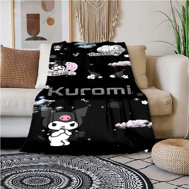 thumbnail image 1 of Manta con patrón de dibujos animados Kuromis, manta ligera para sala de estar, dormitorio, habitación de niños, manta cálida, regalo de Navidad, 1 of 5