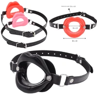 Silikon Oral Fixierung Lippen Ring Silikon O-Ring Offener Mund Knebel für Paare Sex Spielzeug BDSM Bondage Zurückhaltung Lippen form Sexshop