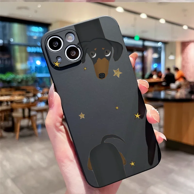 Adorable Dachshund Cartoon Dog Phone Case - Soft Protective Cover