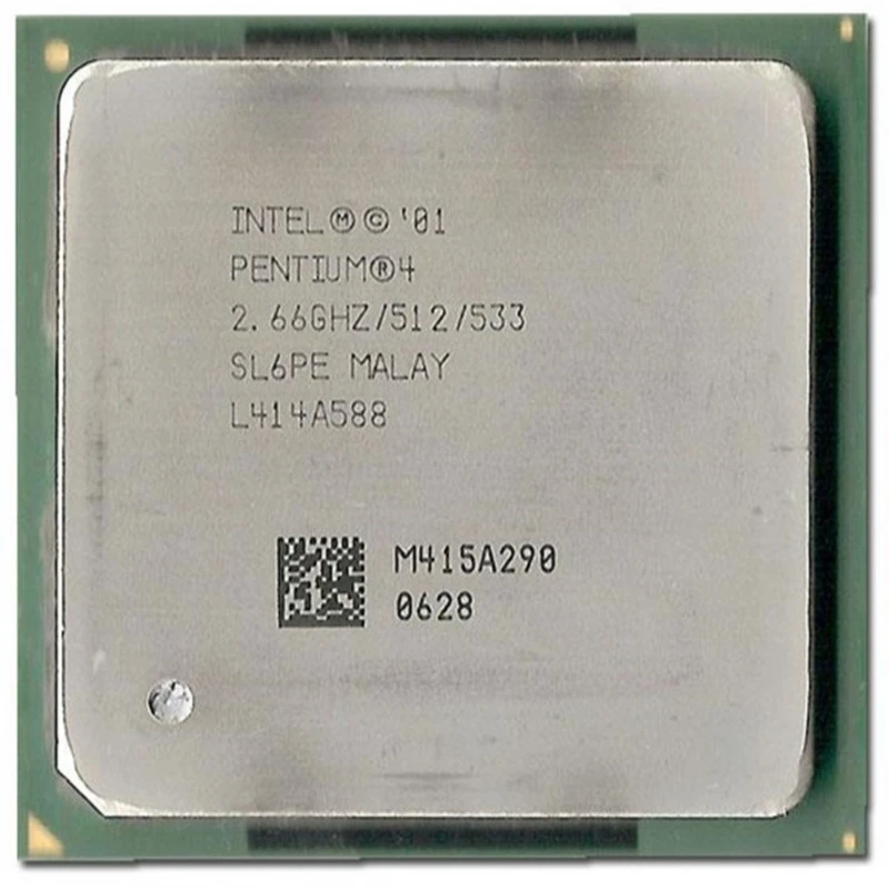 Microprocessore Sl6Pe Intel Pentium 4 2,66Ghz Processore Cpu Sostituzione # P/N: Sl6Pe