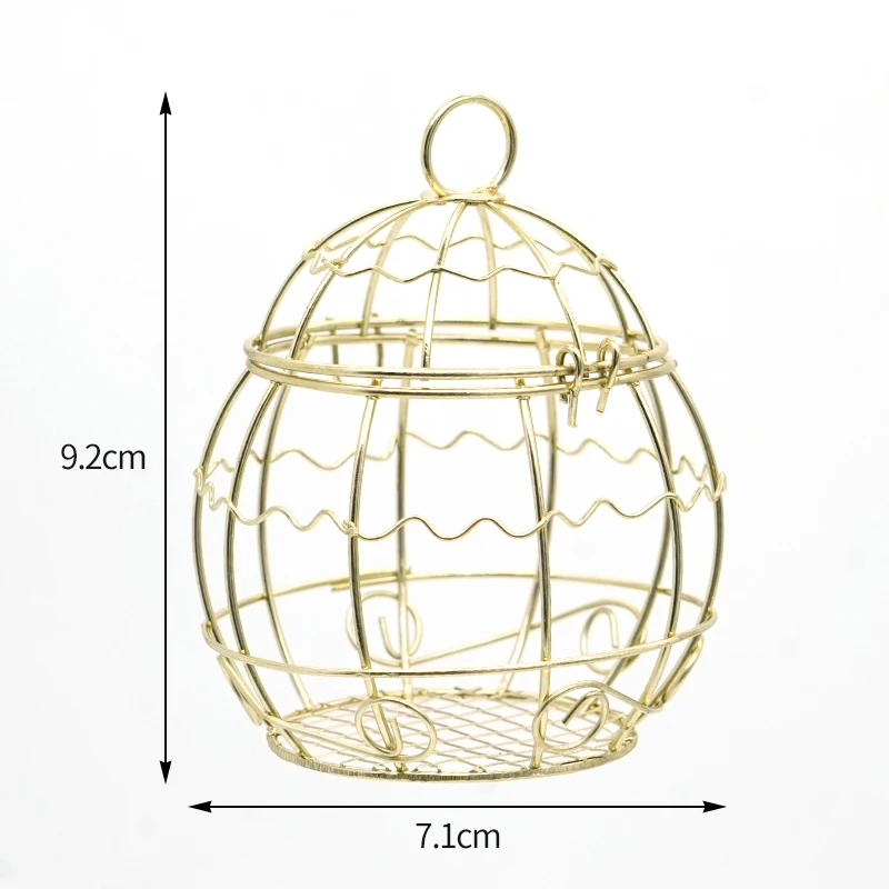 Title 4, 1pcs Mini Metal Gold Bird Cage Outdoor Hummingb...