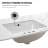 Engineered Stone Bathroom Vanity Top 36" with Undermount Left Side Sink Waterproof Anti-Scratches Easy to Clean 5