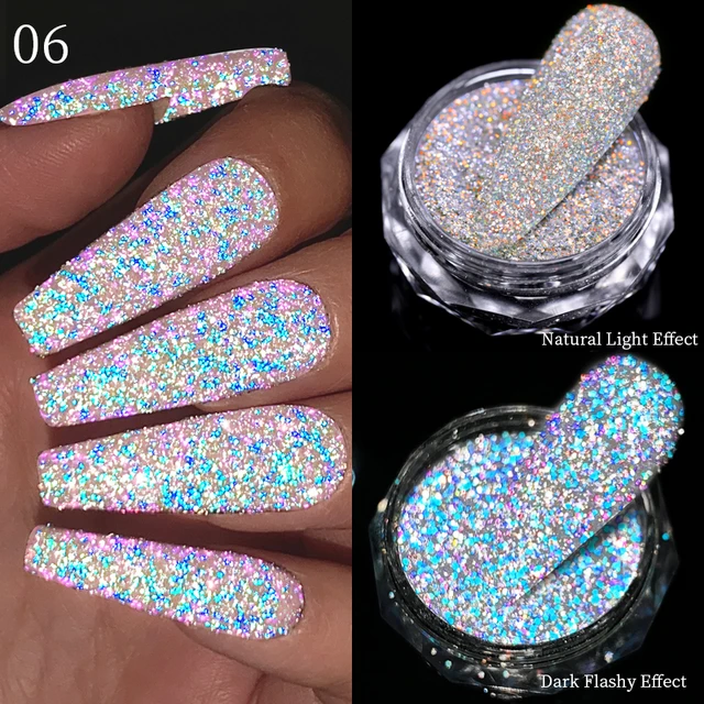 Glitter Powder Nails