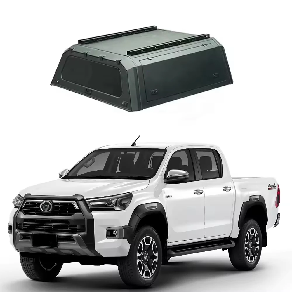 Hard-Type-Aluminum-Alloy-Topper-Camper-Pickup-Tonneau-Cover-4x4-Pickup ...